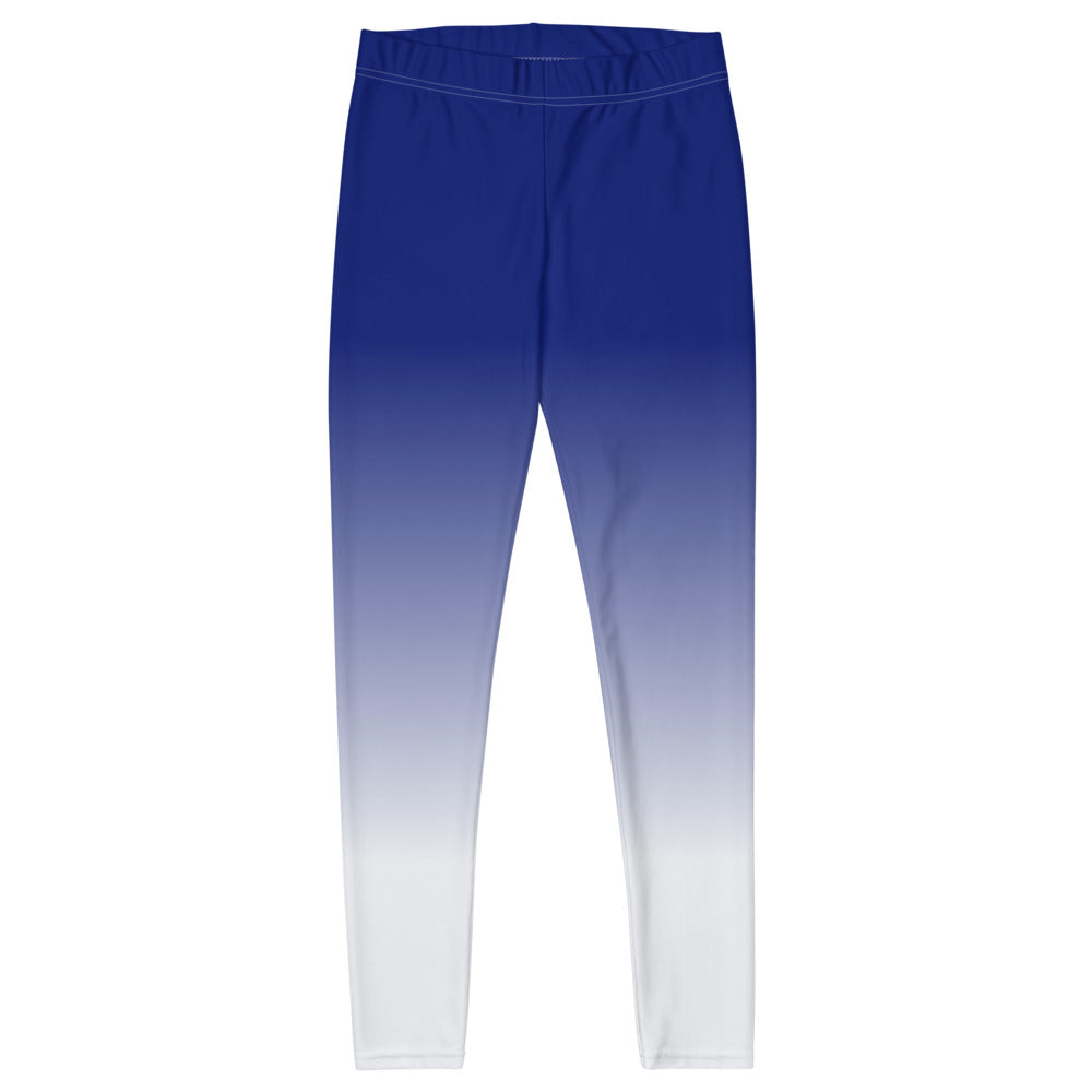 Royal Blue Ombre Leggings Women, Gradient Tie Dye Printed Yoga Pants Cute Workout Gym Designer Tights Gift Starcove Fashion