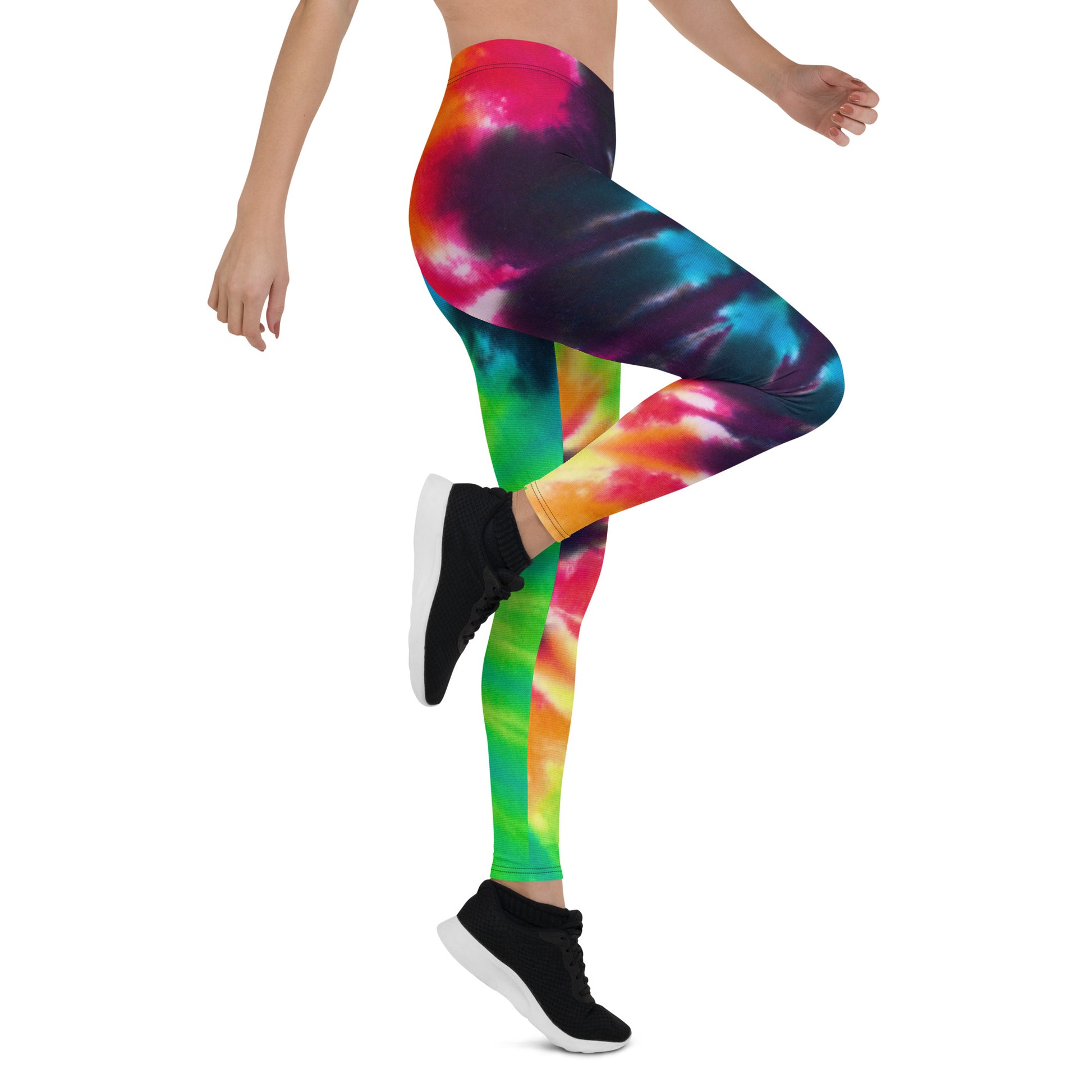 Tie Dye Leggings Women, Spiral Printed Yoga Pants Cute Graphic Workout Running Gym Fun Designer Tights Gift Starcove Fashion