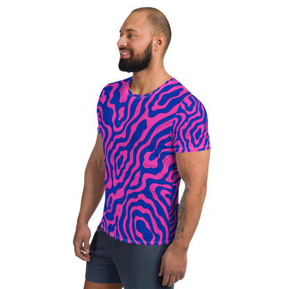 Psychedelic Athletic Dry Sports Shirt, Vintage Groovy Tie Dye Graphic Men Women Moisture Wicking Heather Breathable Workout Tee Starcove Fashion