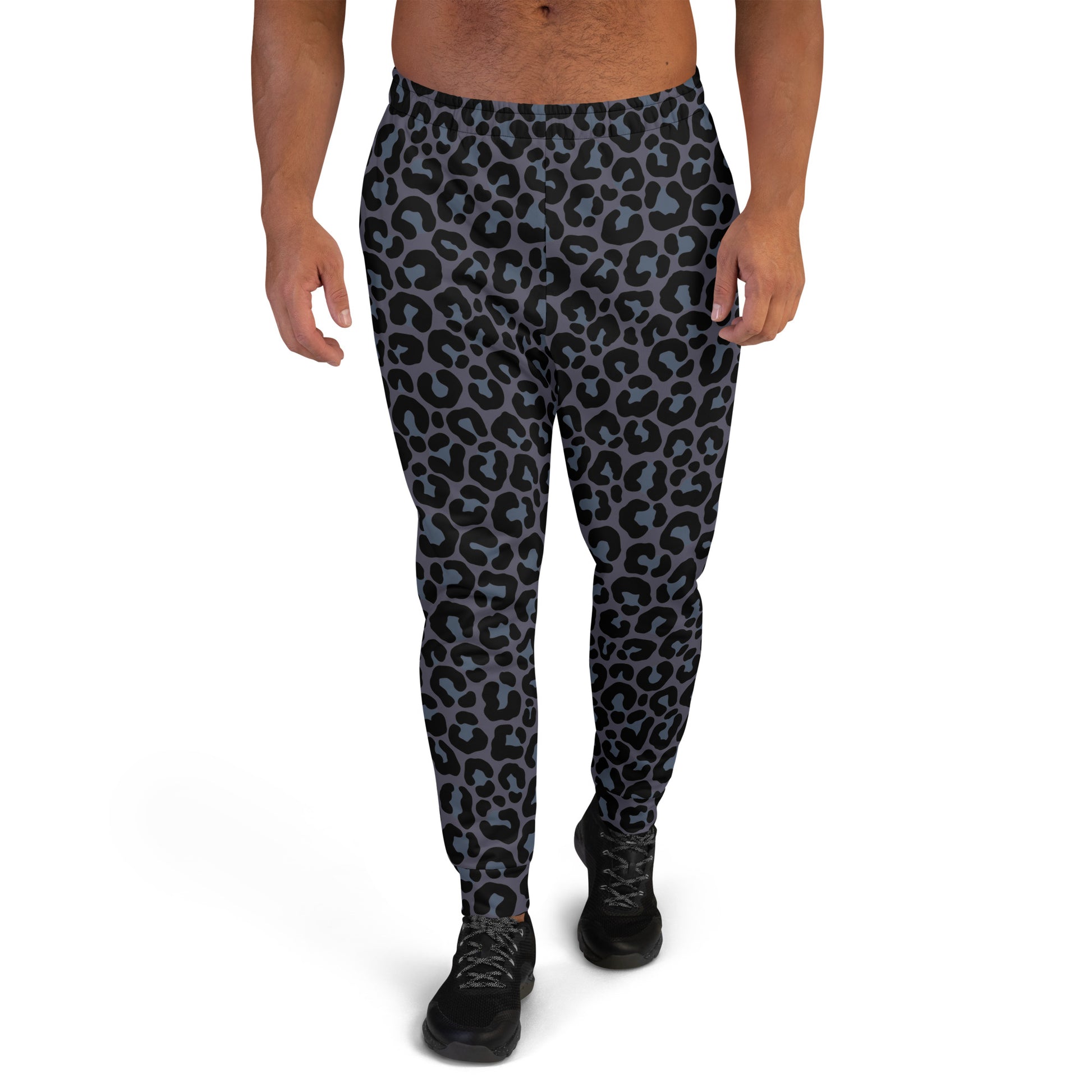 All Black Leopard Men Joggers Sweatpants with Pockets, Animal Panther Fleece  Fun Comfy Cotton Sweats Pants Loungewear Starcove Fashion