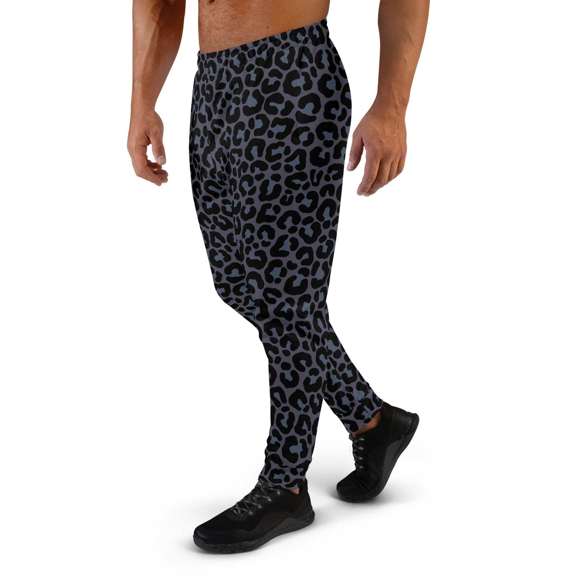 All Black Leopard Men Joggers Sweatpants with Pockets, Animal Panther Fleece  Fun Comfy Cotton Sweats Pants Loungewear Starcove Fashion