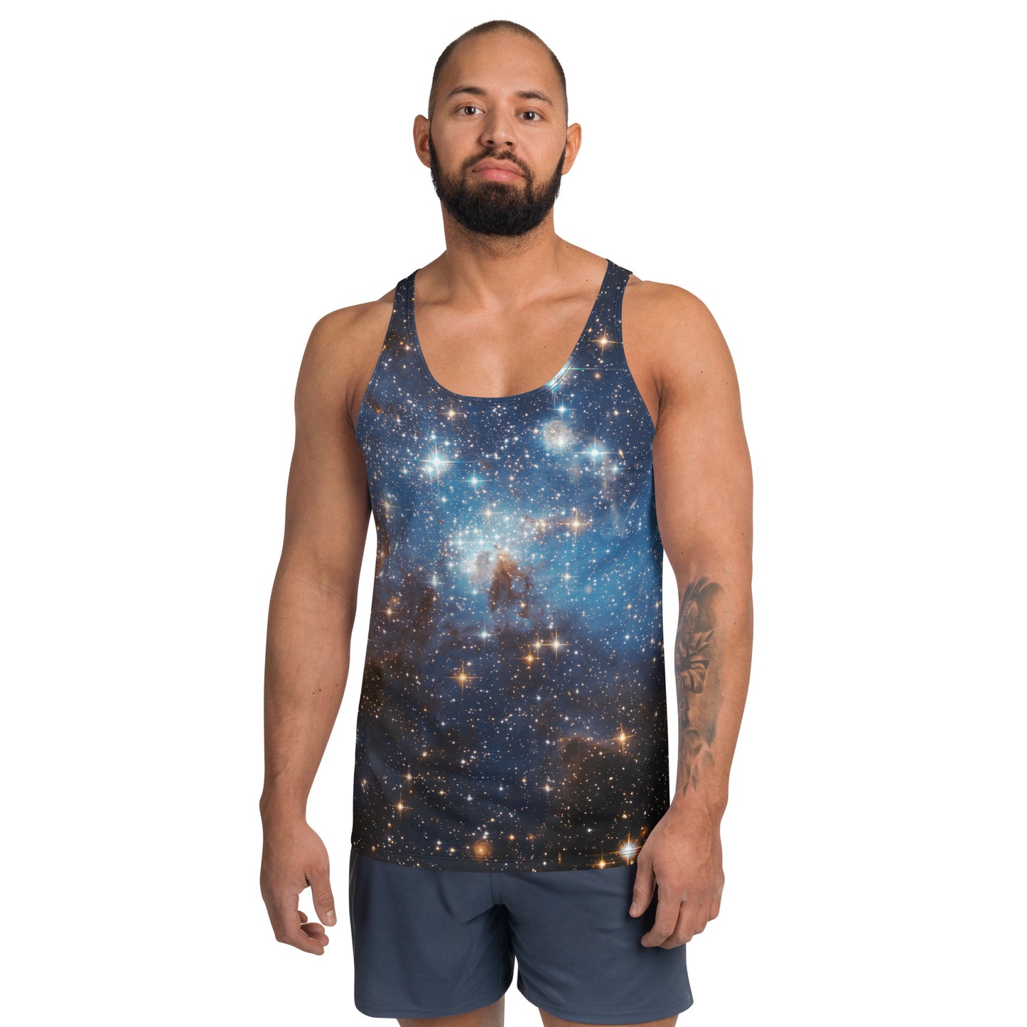 Galaxy Tank Top, Space Stars Universe Men Women Festival Yoga Workout Sexy Summer Muscle Sleeveless Shirt