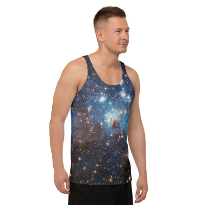 Galaxy Tank Top, Space Stars Universe Men Women Festival Yoga Workout Sexy Summer Muscle Sleeveless Shirt
