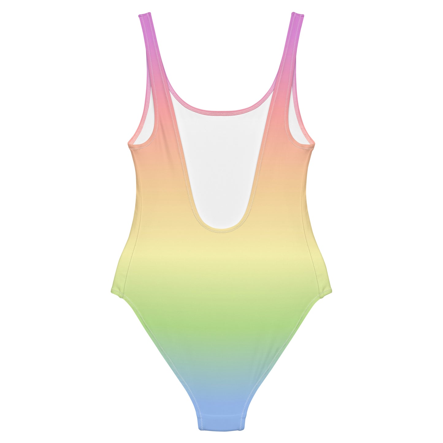 Pastel Rainbow One Piece Swimsuit for Women, Cute Kawaii Tie Dye Designer Swim Swimming Bathing Swimwear Starcove Fashion