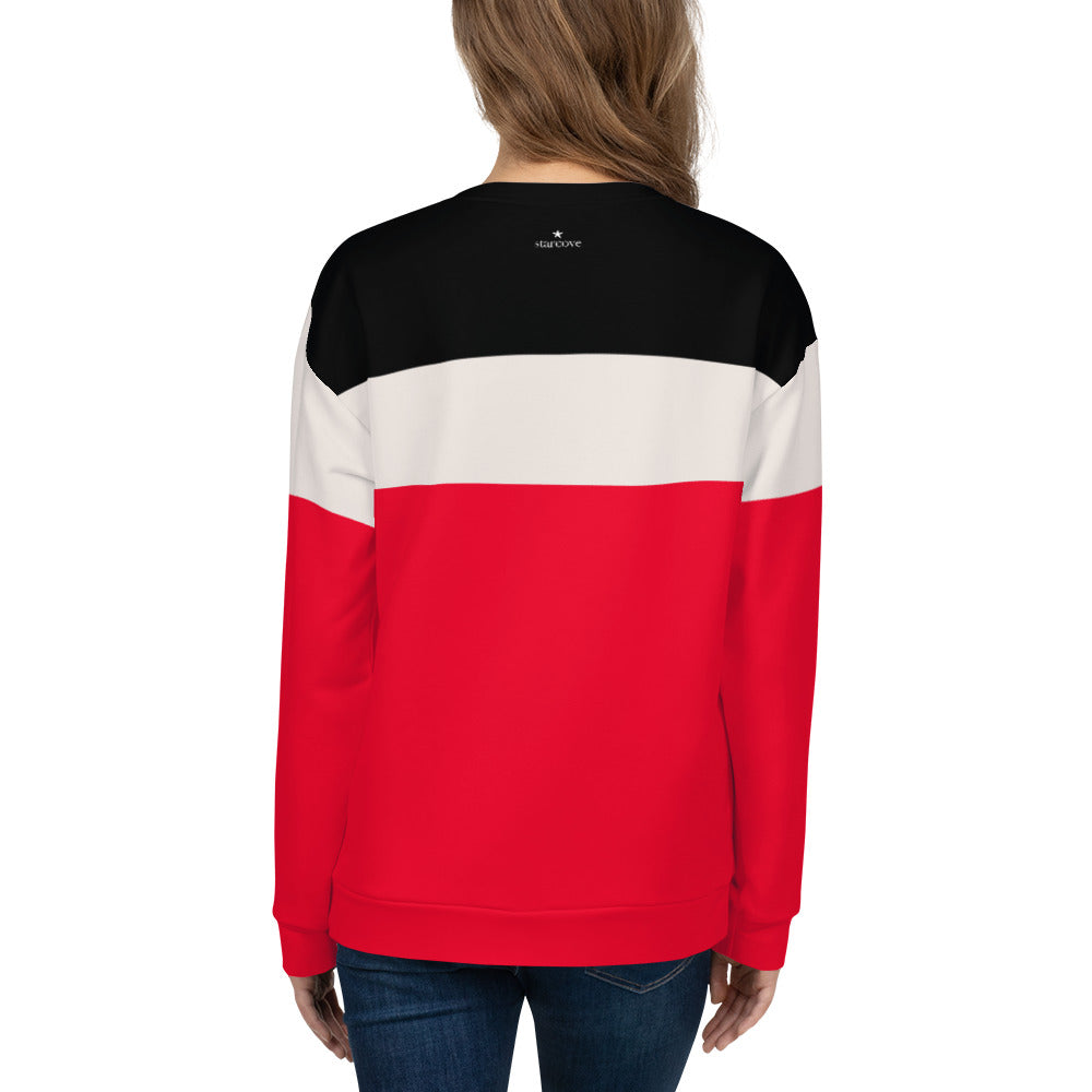 Retro Color Block Crewneck Unisex Sweatshirt
