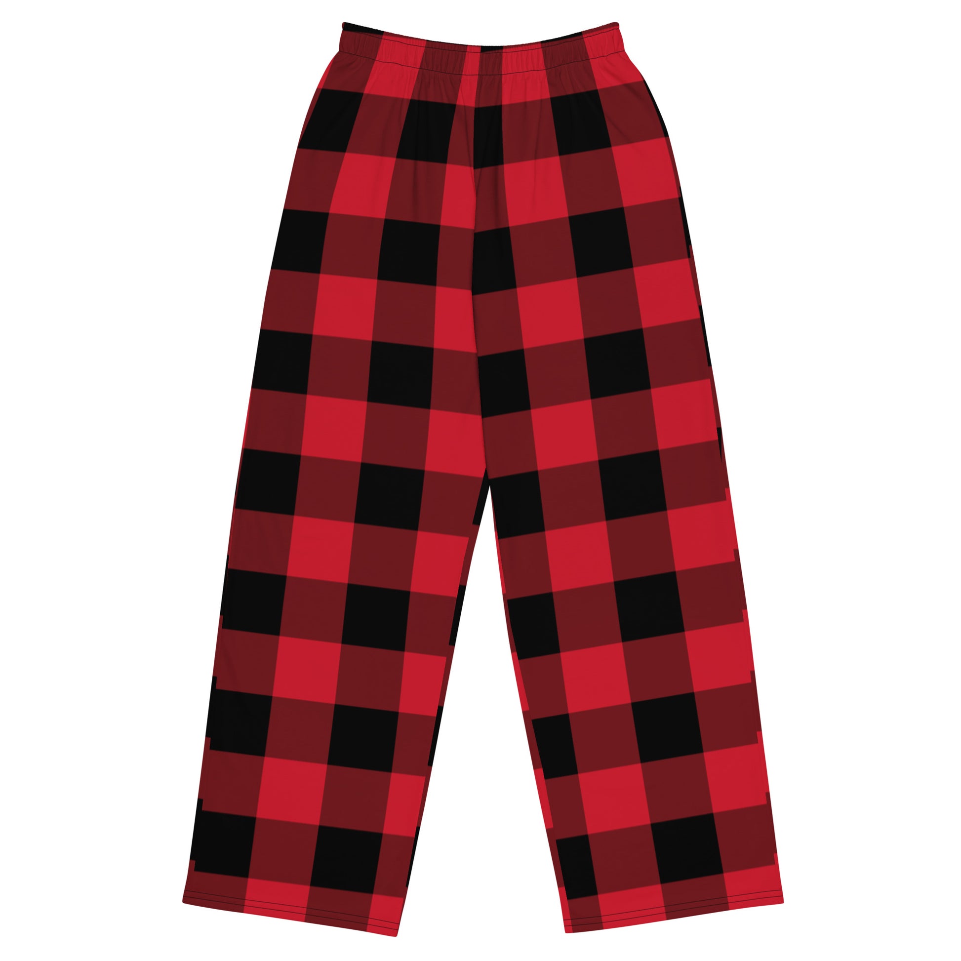 Plus Size Casual Pants Women's Plus Plaid Print High - Temu Canada