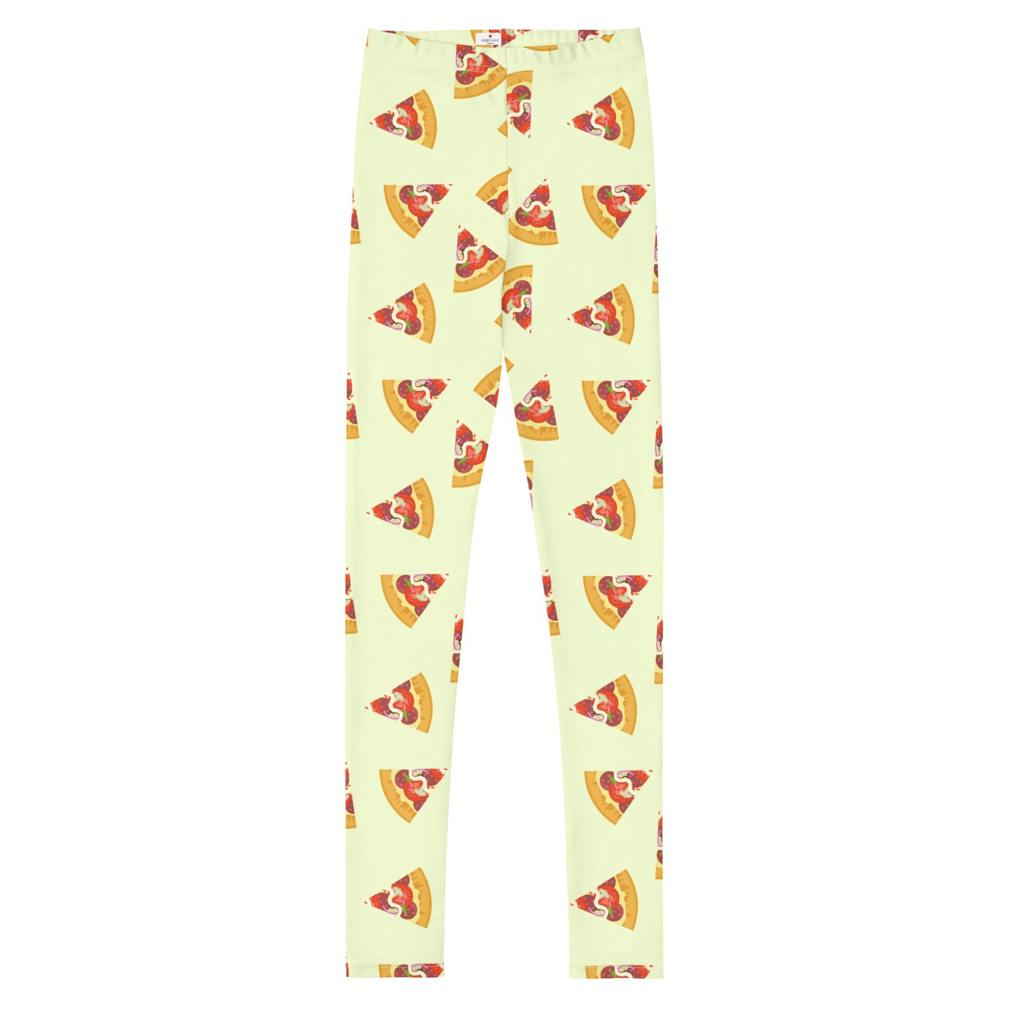 Pizza Slices Girls Leggings (8-20), Food Youth Teen Cute Printed Kids Yoga Pants Graphic Print Fun Tights Tween