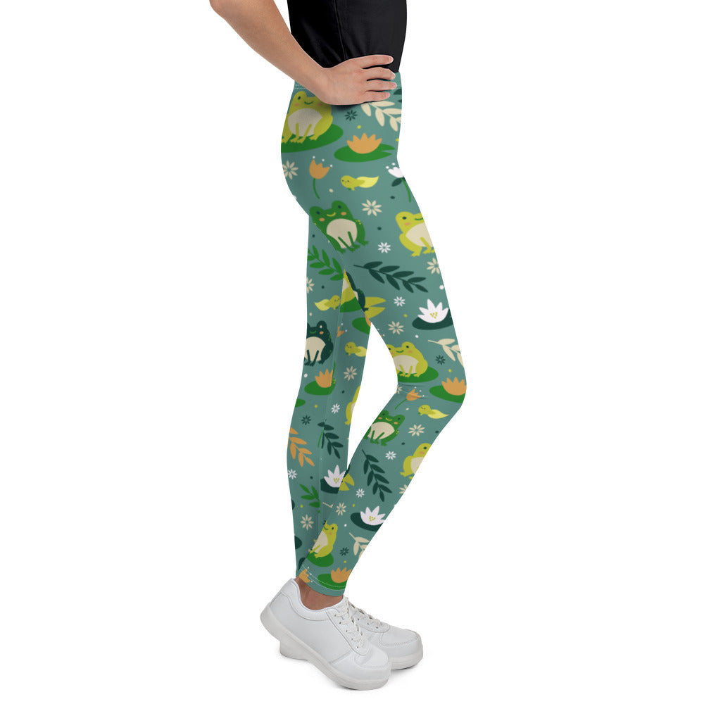 Frog Girls Leggings (8-20), Green Youth Teen Cute Printed Kids Yoga Pa –  Starcove Fashion