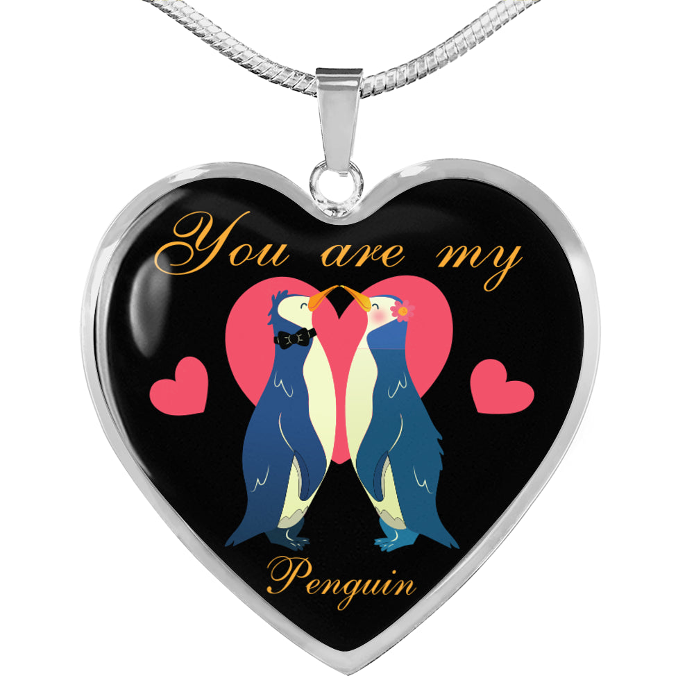 You are my Penguin Heart Pendant Necklace, Valentine's Day Gift for Her Girlfriend Wife From Boyfriend Husband Anniversary Birthday lovers Starcove Fashion