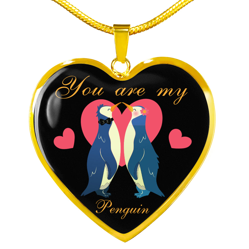 You are my Penguin Heart Pendant Necklace, Valentine's Day Gift for Her Girlfriend Wife From Boyfriend Husband Anniversary Birthday lovers Starcove Fashion