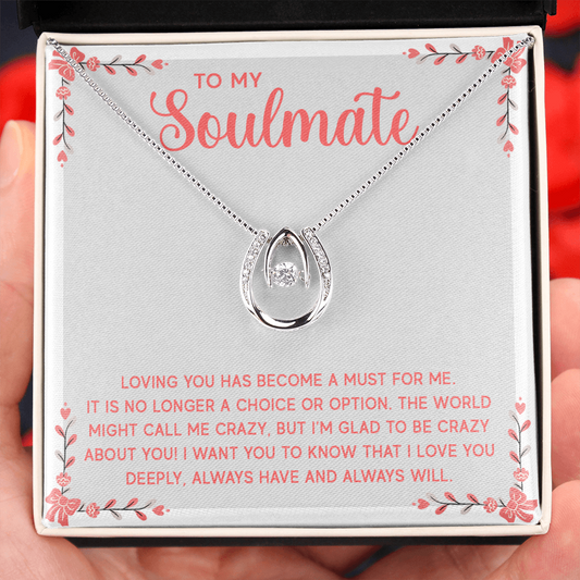 Gift Soulmate Lucky In Love Necklace, Jewelry White Gold Gift for Girlfriend Wife Her Romantic Anniversary Valentine Birthday Starcove Fashion