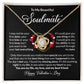 To My Soulmate Necklace, Love Knot Pendant Jewelry Gift Girlfriend Her Romantic Gold Valentine's Day Future Wife