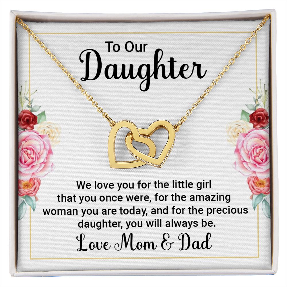 To Our Daughter Necklace from Mom and Dad, Mother Father