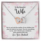 To My Wife Necklace from Husband, Message Card Women Interlocking Hearts Pendant Gold Anniversary Jewelry Valentine's Day Birthday Gift Starcove Fashion