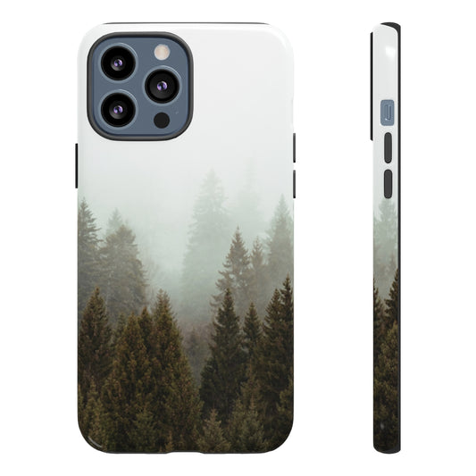 Forest Iphone 13 12 Pro Case, Fog Pine Trees Tough Cases 11 8 Plus X XR XS Max Samsung Galaxy S20+ S10 S21 S22 Phone Cover Starcove Fashion
