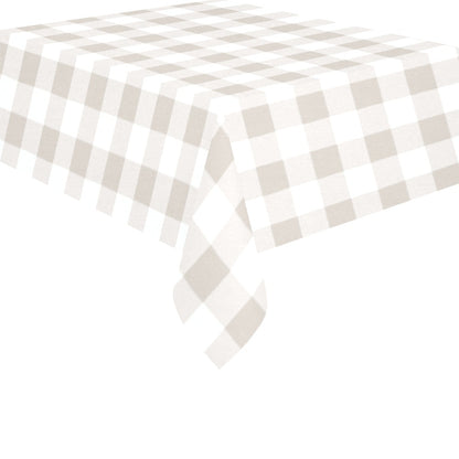 Buffalo Plaid Tablecloth, Tartan Check Off White Beige Linen Rectangle Home Decor Decoration Cloth Table Cover Cotton Dining Room Party Starcove Fashion
