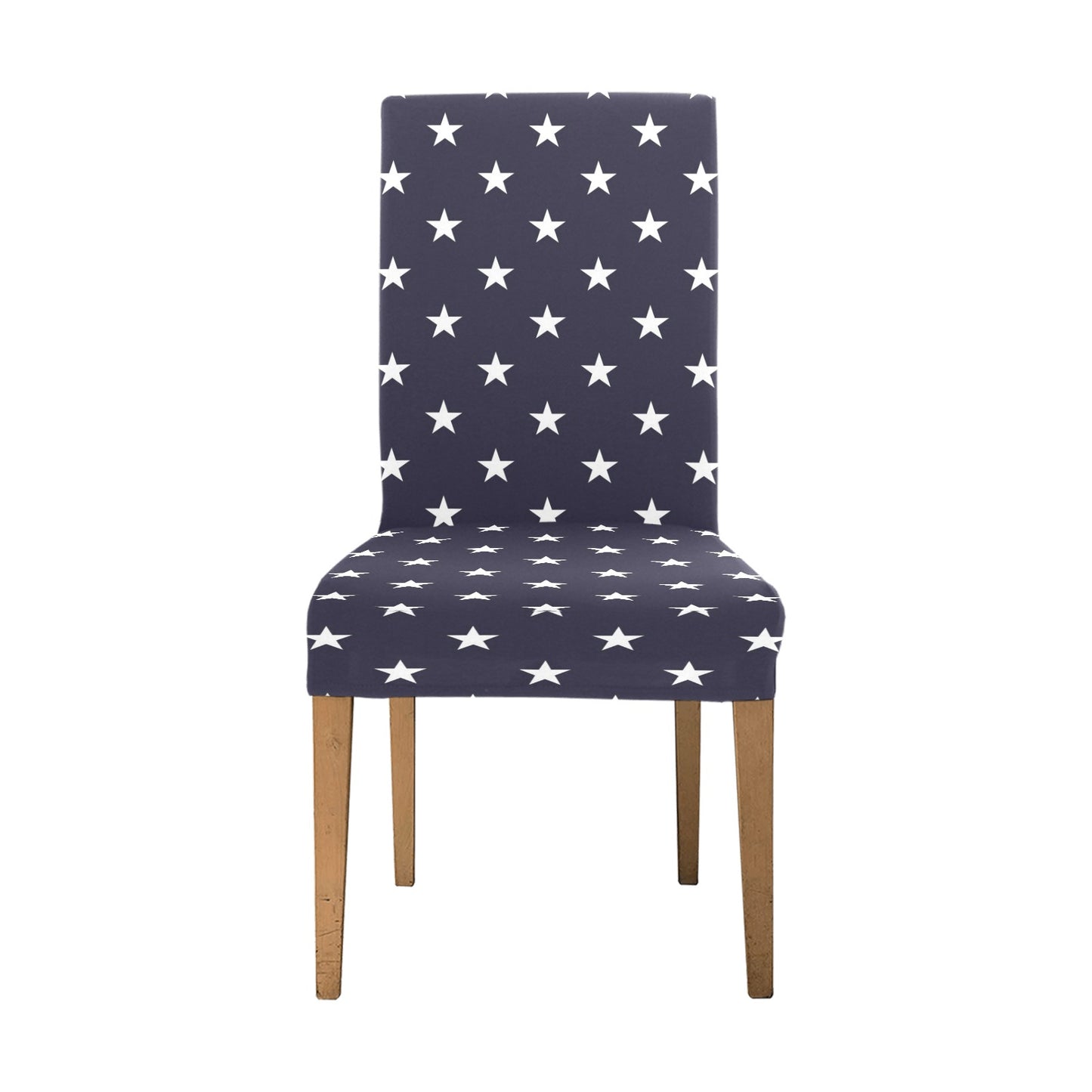 American Stars Dining Chair Seat Covers, White Blue Patriotic USA Stretch Slipcover Furniture Dining Room Home Decor Starcove Fashion