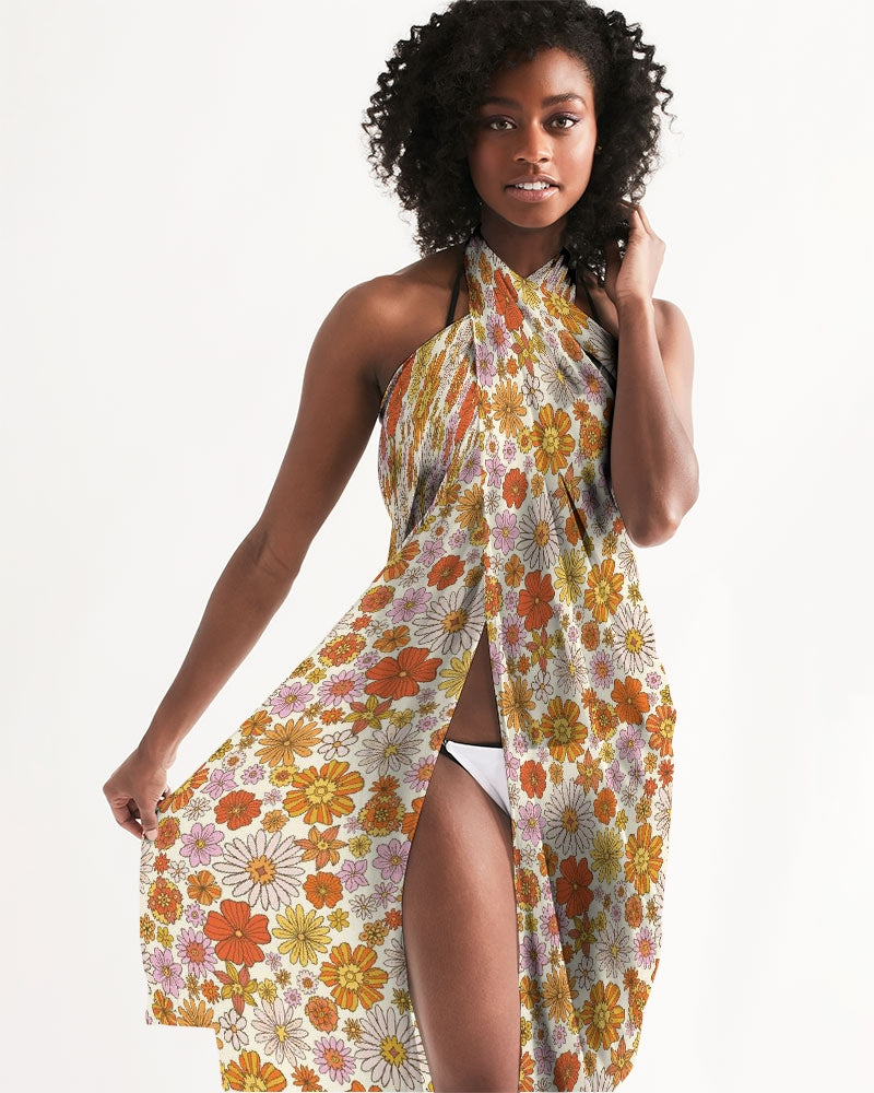Floral Womens Swimsuit Cover Ups Floral Chiffon Swimsuit Coverup, Plus Size Beach Dress Floral Womens Swimsuit Cover Ups Floral Chiffon Swimsuit Coverup, Plus Size Beach Dress
