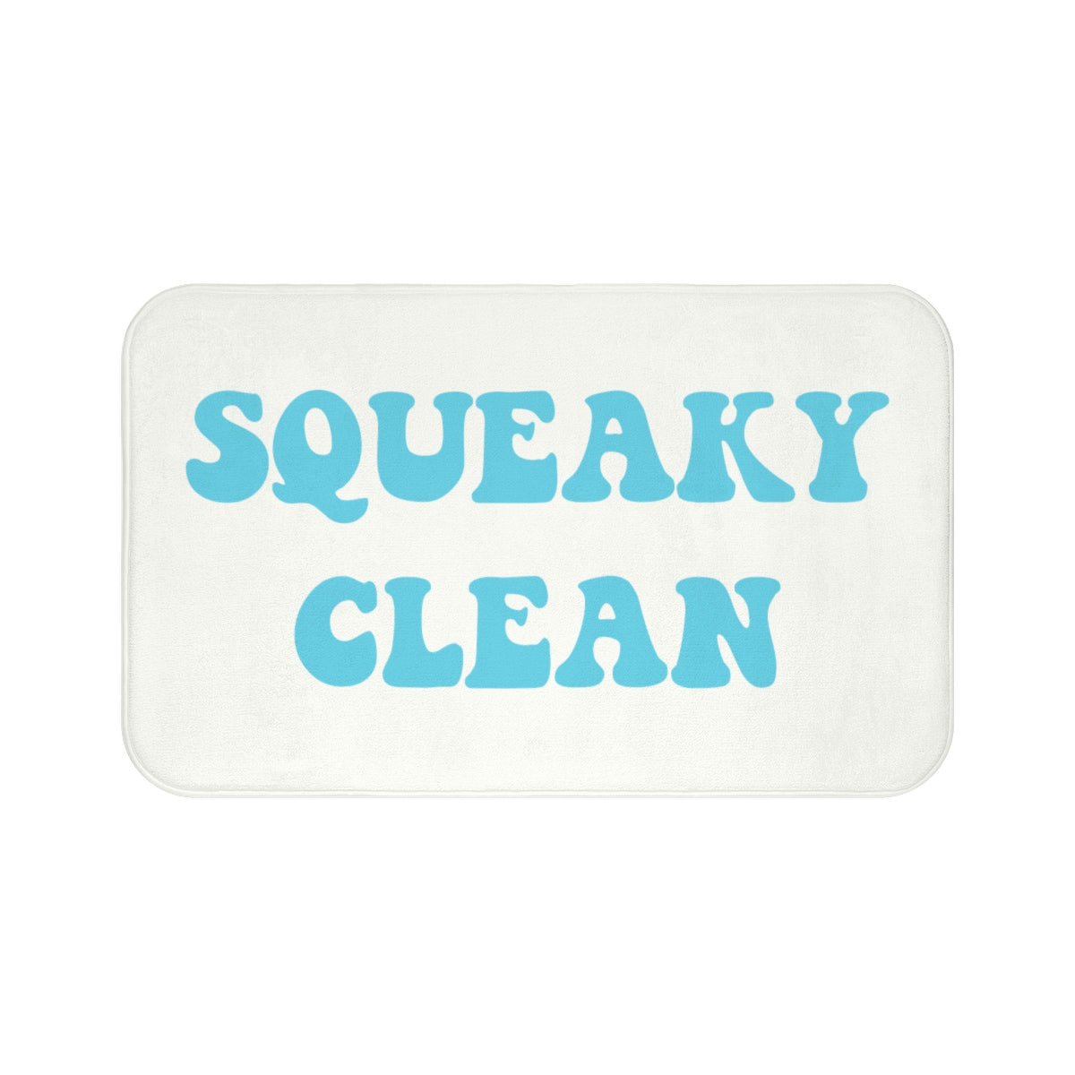 Squeaky Clean Bath Mat, Funny Turquoise Blue Non Slip Memory Foam Mat Small Large Microfiber Dorm Room Bathroom Shower Modern Rug Starcove Fashion