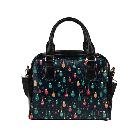 Christmas Lights Purse, Festive Holidays Xmas Pattern Cute Small Shoulder Zip Bag Vegan Leather Women Designer Handbag Crossbody Ladies - Starcove Fashion
