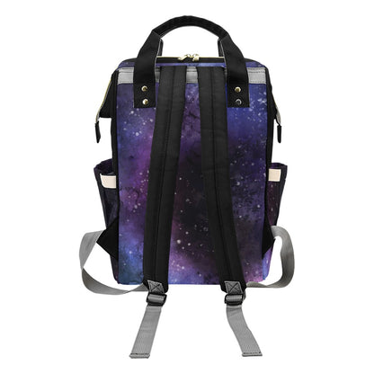 Galaxy Diaper Bag Backpack, Space Universe Baby Boy Girl Waterproof Insulated Pockets Stylish Mom Dad Designer Men Women Multipurpose