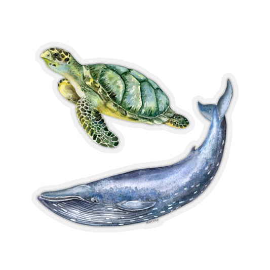 Turtle Whale Sticker Pack, Vsco Vinyl Decal Bumper Sticker Laptop Sign, Cute Car Coffee Water bottle Waterproof Die Kiss Cut sticker Set Starcove Fashion