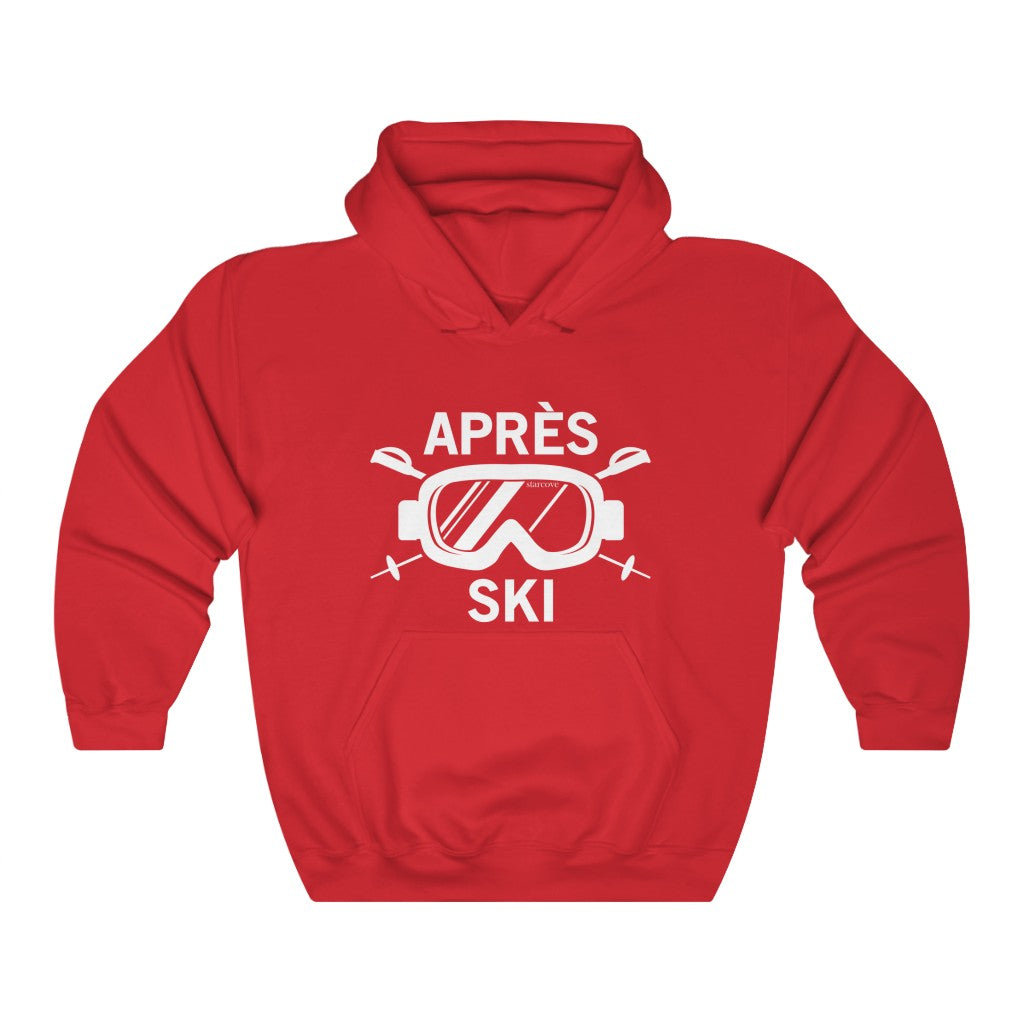 Apres Ski Hoodie, Skiing Snow Mountain Ski Snowboard Wear Mask Party Goggles, Sports Vacation Gifts Hooded Sweatshirt Men Women Starcove Fashion