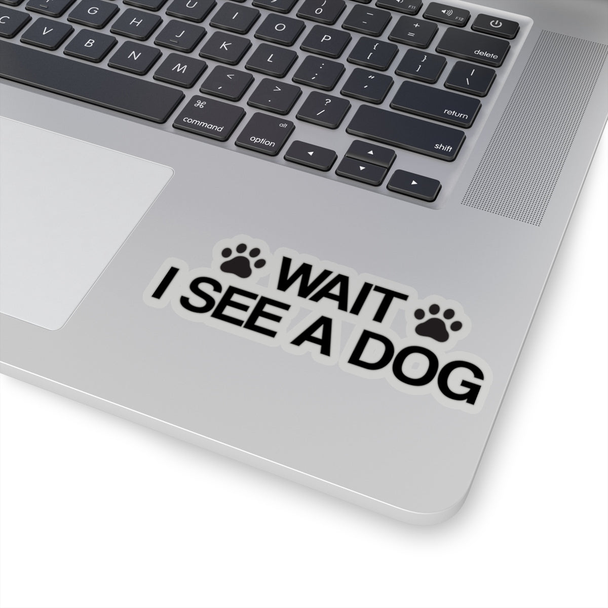 Wait I See A Dog Sticker, Paws Hold On Funny Animal Laptop Decal Vinyl Cute Waterbottle Tumbler Car Bumper Aesthetic Wall Mural Starcove Fashion
