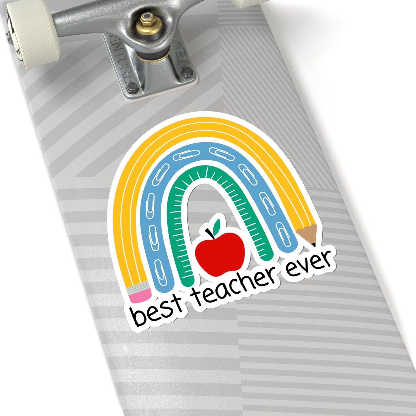 Best Teacher Sticker, Elementary Kindergarten School Appreciation Laptop Decal Vinyl Cute Waterbottle Tumbler Car Waterproof Bumper Wall