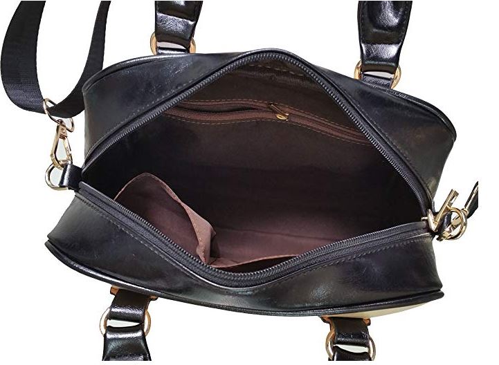 Houndstooth Purse Handbag with Shoulder Strap, Vintage Cute Black White Print Vegan Faux PU Leather Women Designer Handbag Bag