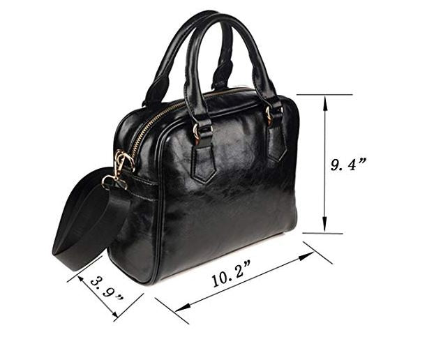 Houndstooth Purse Handbag with Shoulder Strap, Vintage Cute Black White Print Vegan Faux PU Leather Women Designer Handbag Bag Starcove Fashion