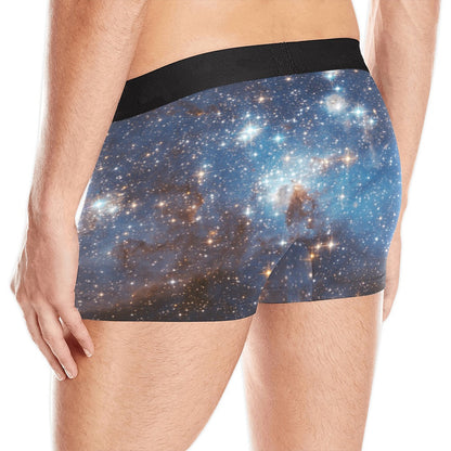 Galaxy Men Boxer Briefs, Stars Space Constellation Science Underwear Pouch Funny Sexy Anniversary For Him Honeymoon Birthday Plus Size