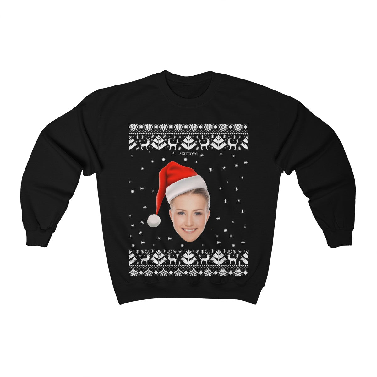 Custom Face Christmas Sweater, Funny Xmas Ugly Sweatshirt