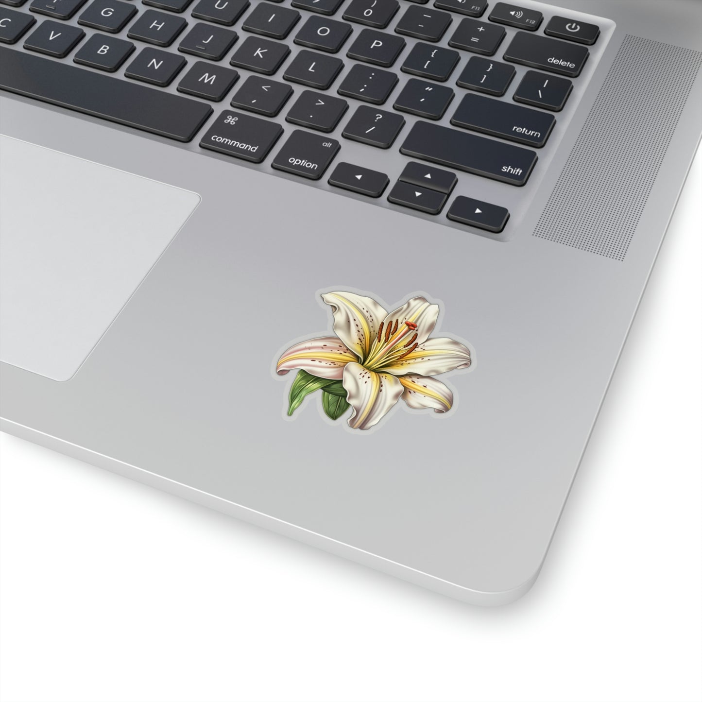Lily Flower Sticker, White Floral Art Laptop Decal Vinyl Cute Waterbottle Tumbler Car Waterproof Bumper Aesthetic Die Cut Wall Mural Starcove Fashion