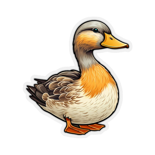 Duck Sticker, Farm Animal Art Laptop Decal Vinyl Cute Waterbottle Tumbler Car Waterproof Bumper Aesthetic Die Cut Wall Clear Starcove Fashion