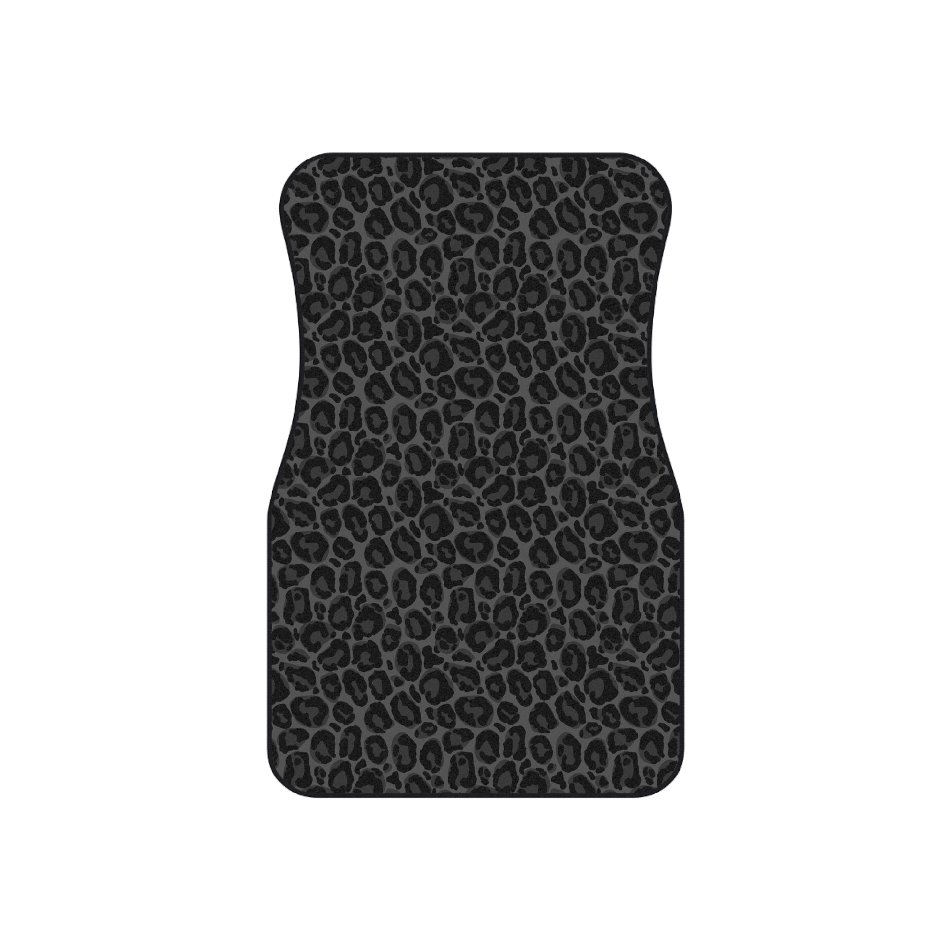 Black Leopard Car Front and Back Floor Mats (Set of 4), Cheetah Print Auto Vehicle Suv Truck Accessories Rubber All Weather Women Men Mat Starcove Fashion