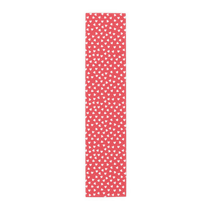 Hearts Table Runner, Valentine's Day Love Red Pink Romantic Home Decor Decoration Theme Tablecoth Dining Cotton Linen
