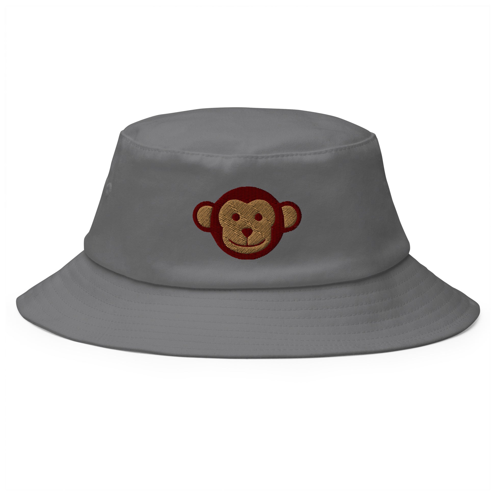 Monkey Embroidered Bucket Hat, Animal Face Retro Vintage Summer Festiv –  Starcove Fashion