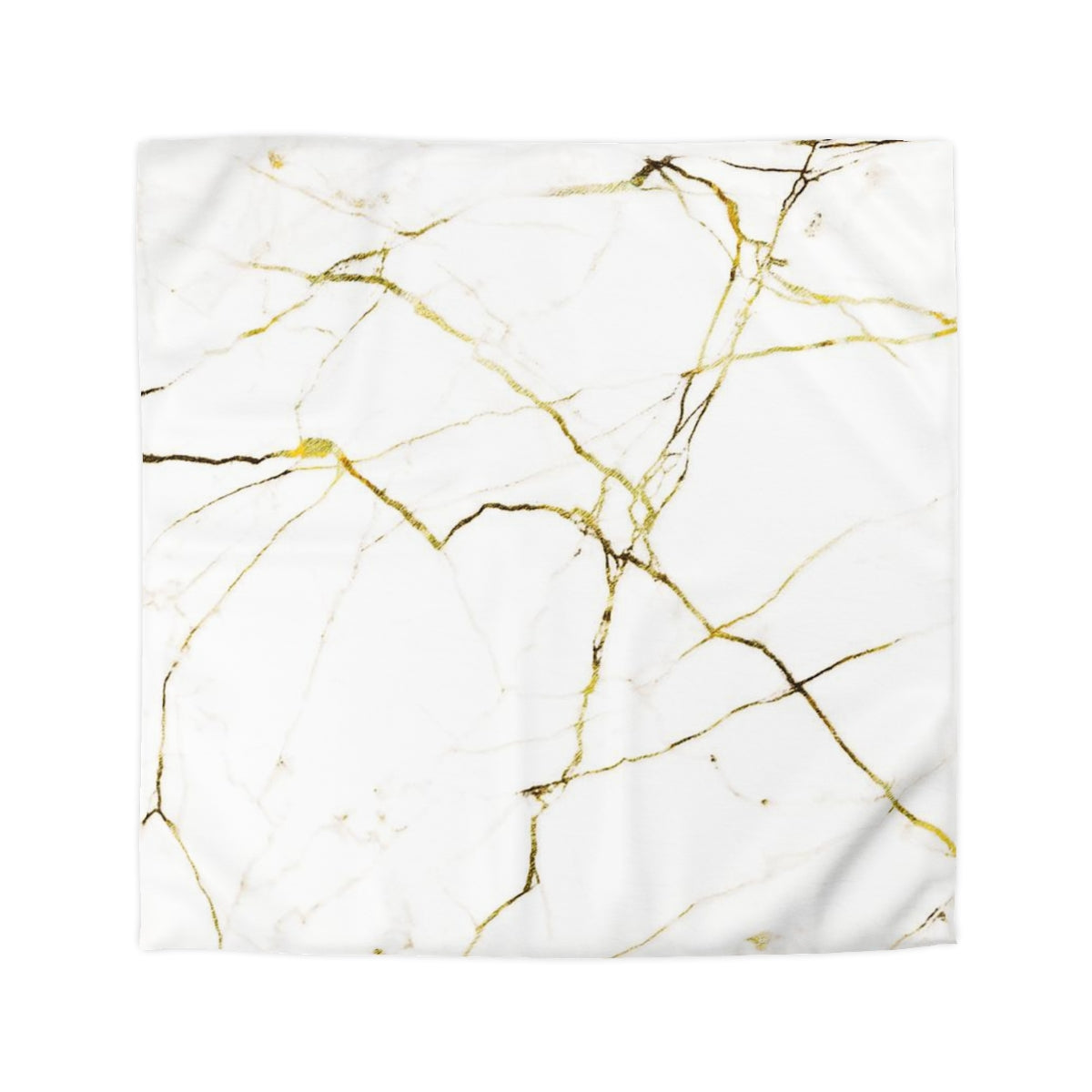 Gold Marble Print Duvet Cover, White Abstract Modern Microfiber Full Queen King Twin XL Unique Bed Cover Home Bedding Bedroom Decor Starcove Fashion