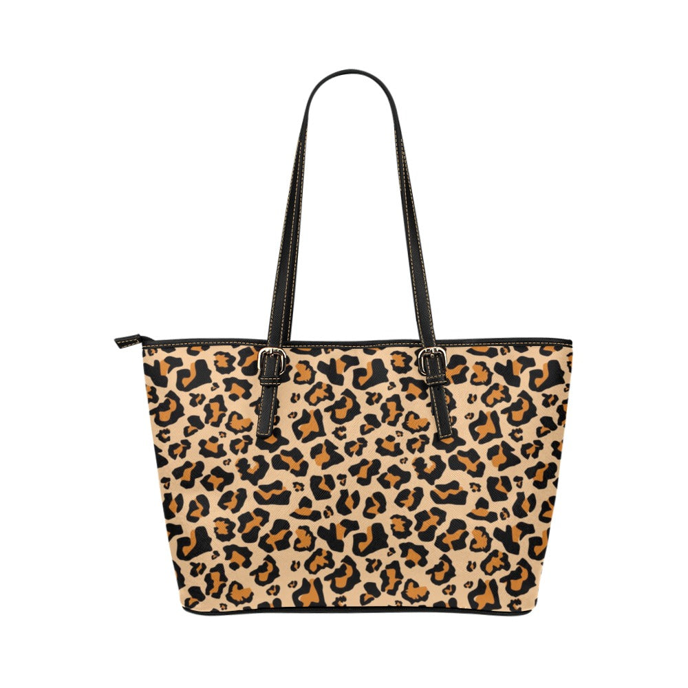 Ashleigh Canvas Tote Bag Leopard Simple Modern White Chic Faux Gold Cheetah Reusable Handbag Shoulder Grocery Shopping Bags, Adult Unisex, Size: 14