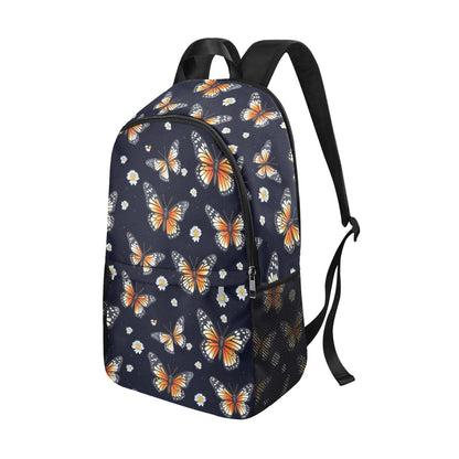 Butterfly Backpack, Floral Flowers Print Men Women Kids Gift Him Her School College Waterproof Side Mesh Pockets Aesthetic Bag