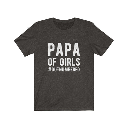 Papa of Girls Outnumbered Shirt, Men Funny Dad Daddy Grandpa Quote Jokes Birthday Husband Fathers Day Gift from Daughter Starcove Fashion