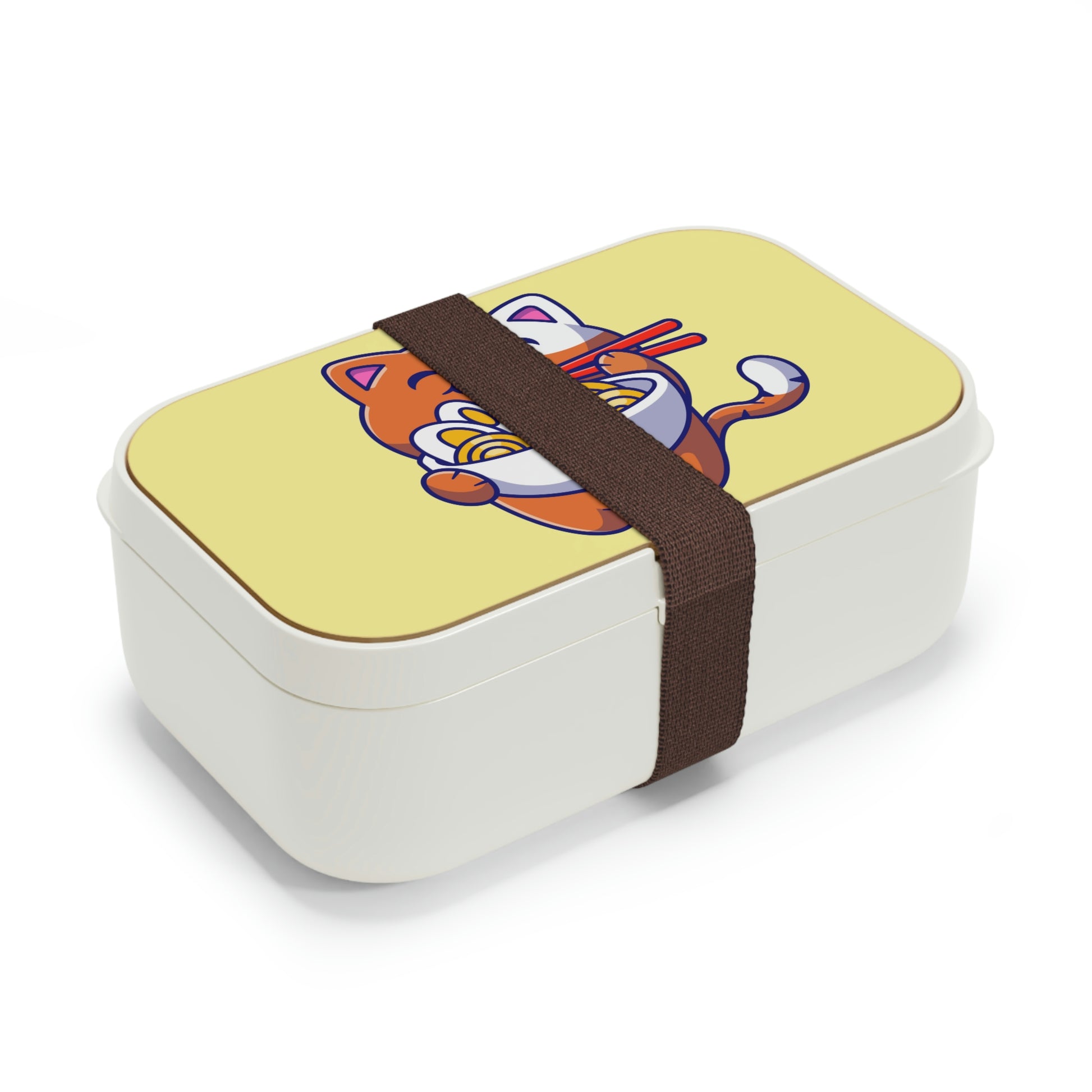 Cat Eating Ramen Bento Lunch Box, Cute Kawaii Food Container Adult Kids Women Teens Men Compartments Japanese Starcove Fashion