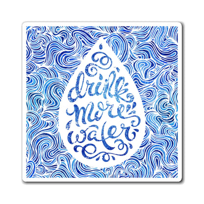 Drink More Water Magnets, Square Fridge Refrigerator Car Locker Hydration Cute Inspirational Quote Kitchen Magnet Starcove Fashion