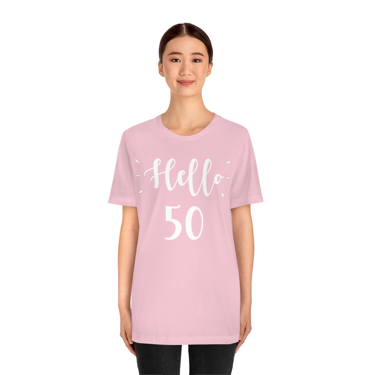 50th Birthday Shirt, Hello 50 Women Custom Personalized Design Fifty Crew Men Party Happy Mom Girl Squad Gift Starcove Fashion