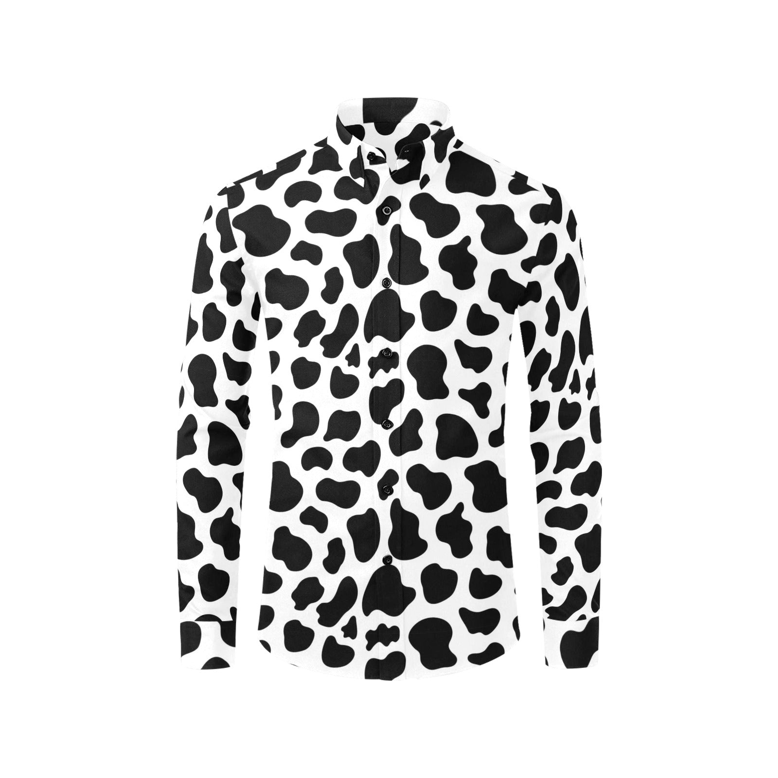 Amazon Cow Print Button Up Cow Print Long Sleeve Men Button Up Shirt, Black White Animal Amazon Cow Print Button Up Cow Print Long Sleeve Men Button Up Shirt, Black White Animal