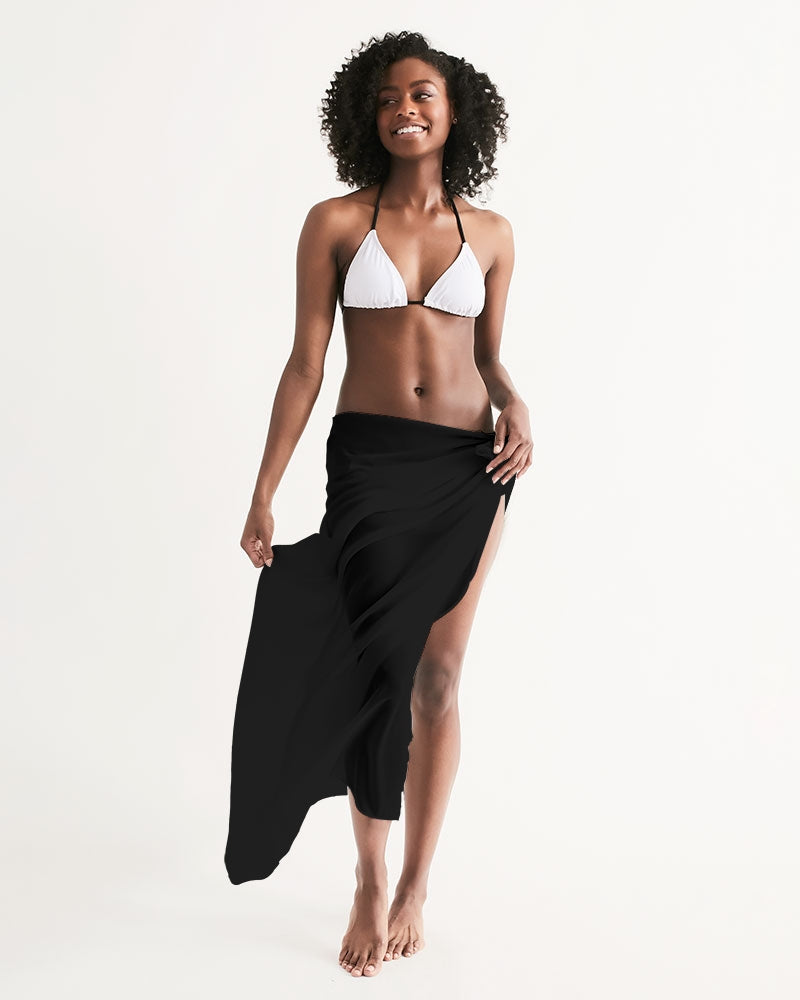 black bathing suit cover up dress SwimZip Women's Long Sleeve Swim Dress Cover Up - Black