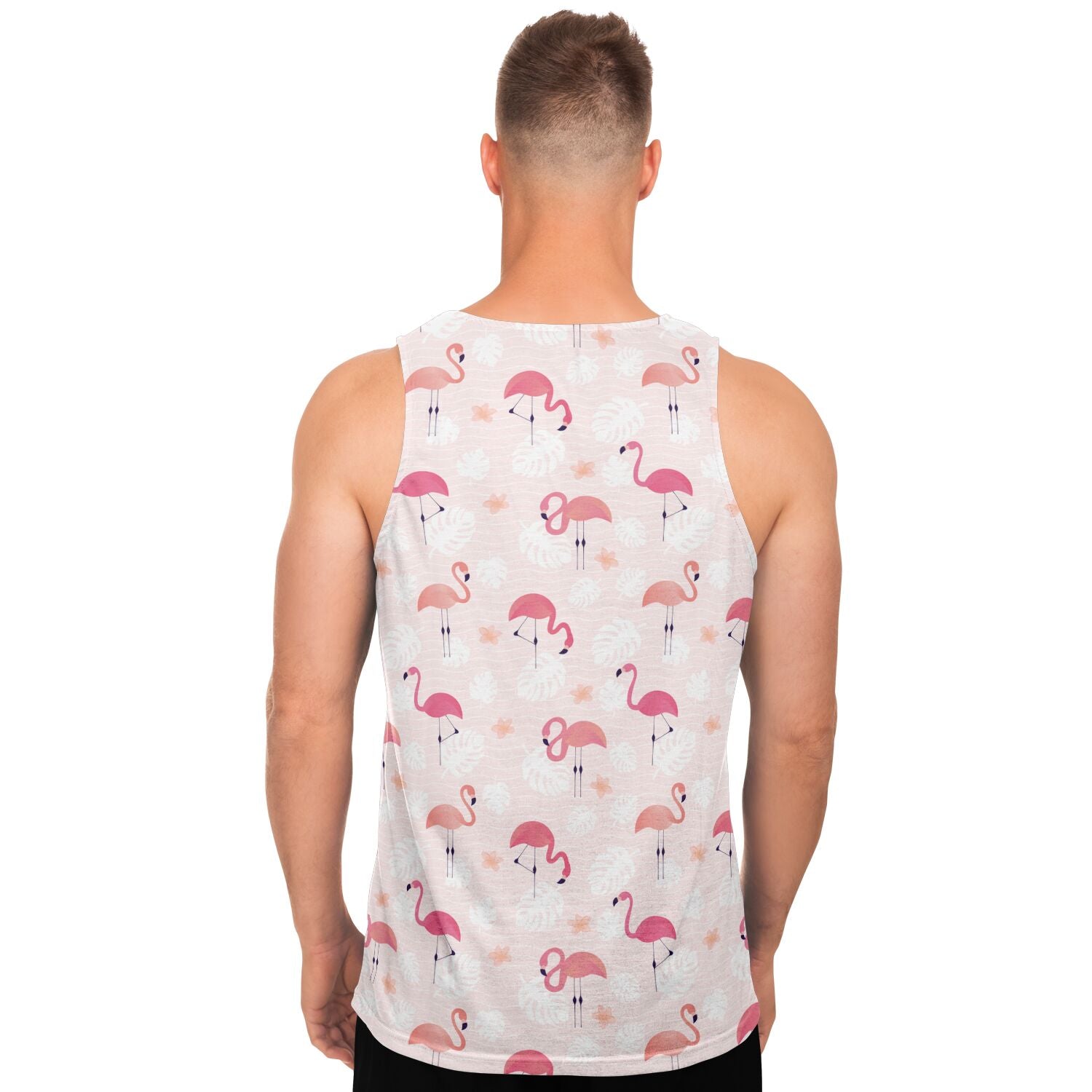 Pink Flamingo Tank Top, Tropical Men Women Festival Yoga Workout Sexy Summer Muscle Sleeveless Plus Size Shirt Starcove Fashion