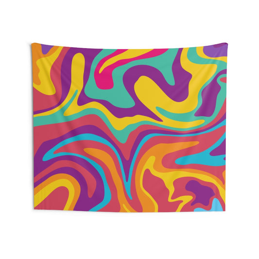 Trippy Tapestry, Psychedelic Groovy Hippie Landscape Indoor Wall Aesthetic Art Hanging Large Small Decor Home Dorm Room Gift Starcove Fashion