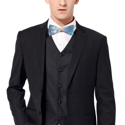 Galaxy Space Bow Tie, Stars Classic Chic Adjustable Pre Tied Bowtie Gift for Him Men Tuxedo Groomsmen Necktie Wedding